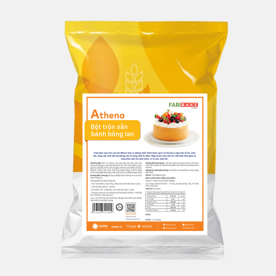 Farina — Athena – Bột Trộn Sẵn Bánh Bông Lan