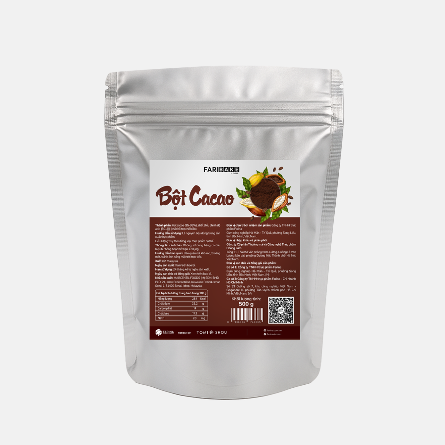 Farina — Bột Cacao FariBake nguyên chất 100%