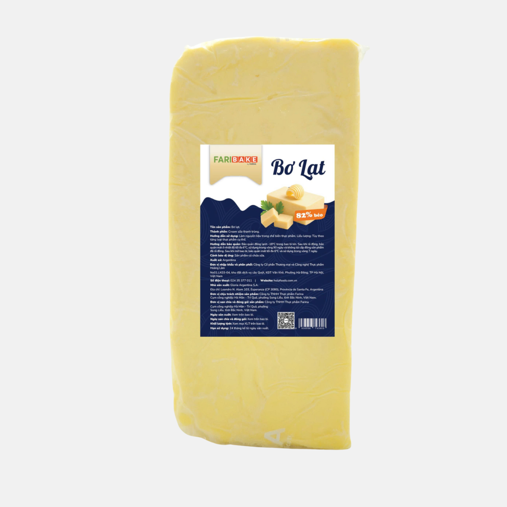 Farina — Bơ lạt – Nhãn hiệu FariBake 2,5kg/khối